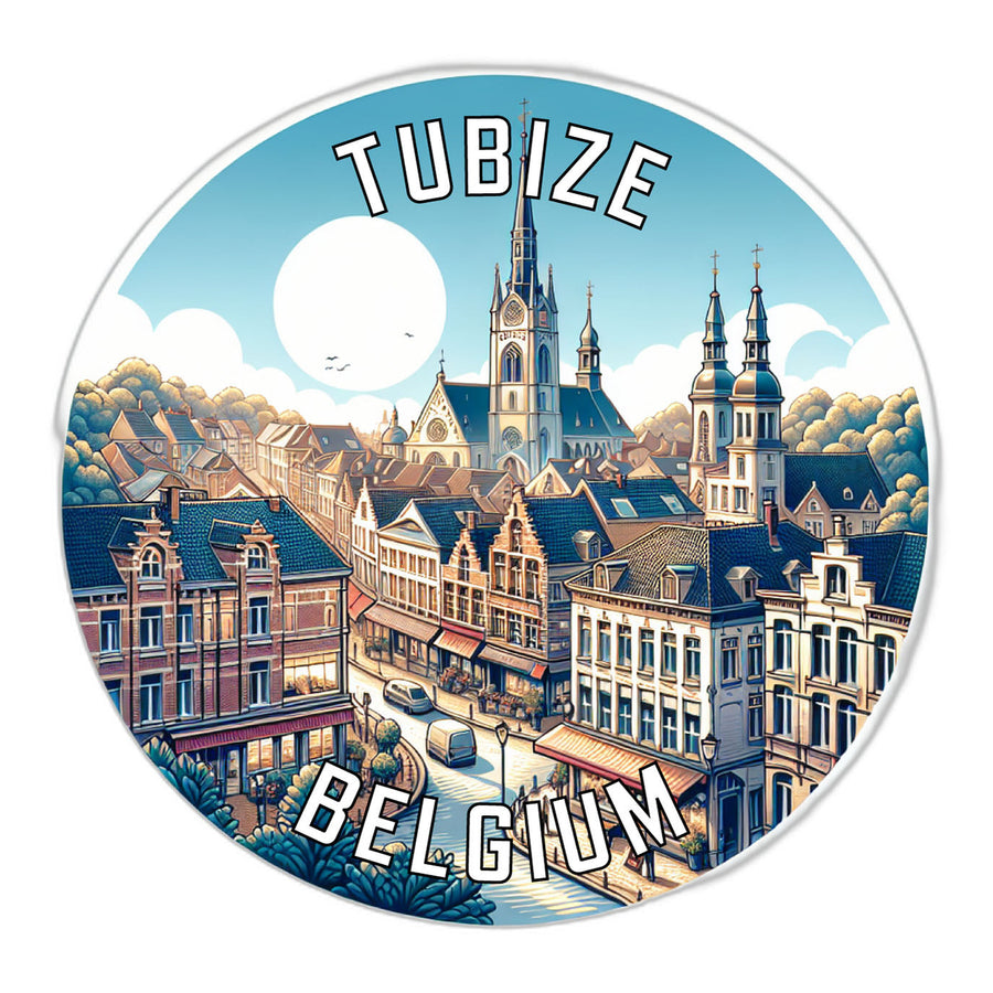 Tubize Belgium Souvenir Die Cut Flat Magnet Image 1