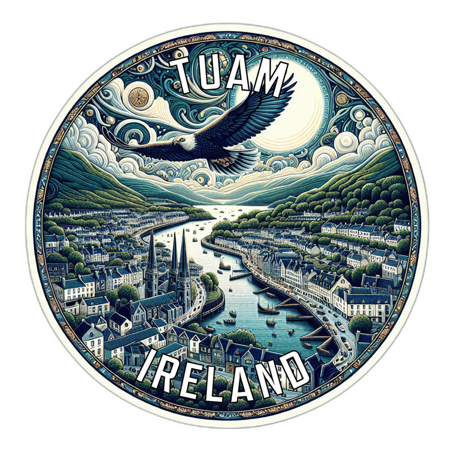 Tuam Ireland Souvenir Die Cut Flat Magnet Image 1