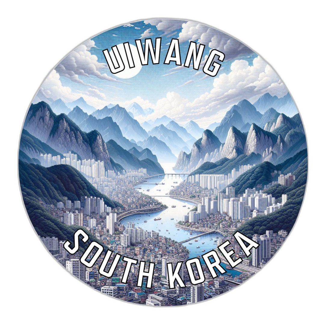 Uiwang Korea South Souvenir Die Cut Flat Magnet Image 1