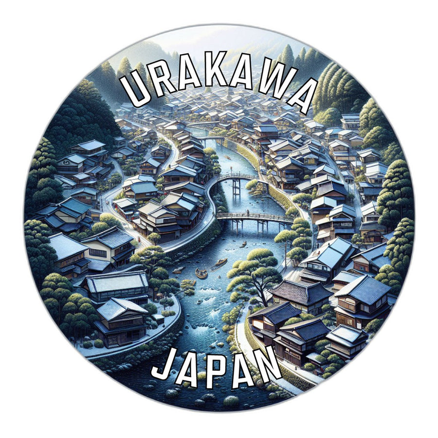 Urakawa Japan Souvenir Die Cut Flat Magnet Image 1