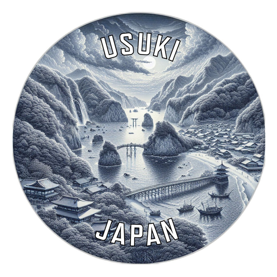 Usuki Japan Souvenir Die Cut Flat Magnet Image 1