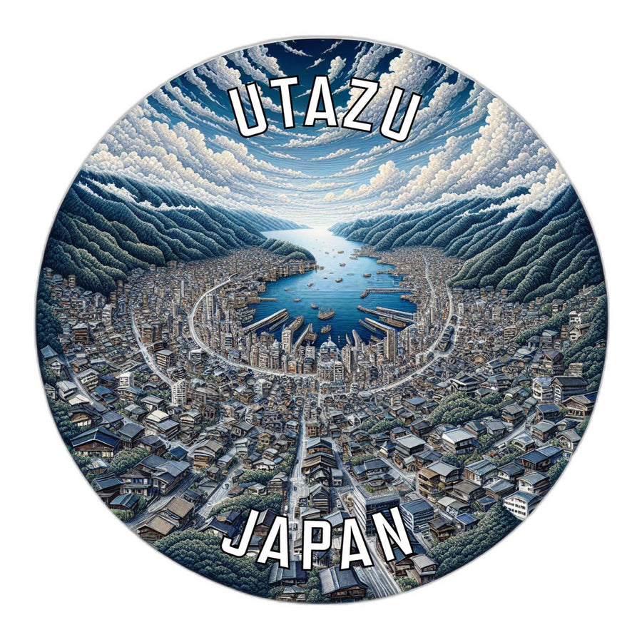 Utazu Japan Souvenir Die Cut Flat Magnet Image 1