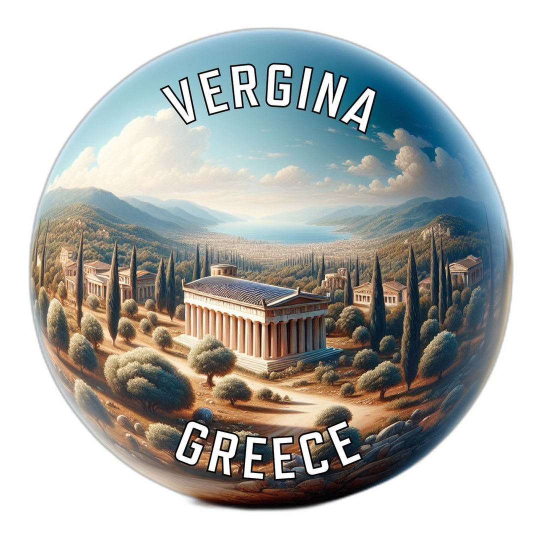 Vergina Greece Souvenir Die Cut Flat Magnet Image 1