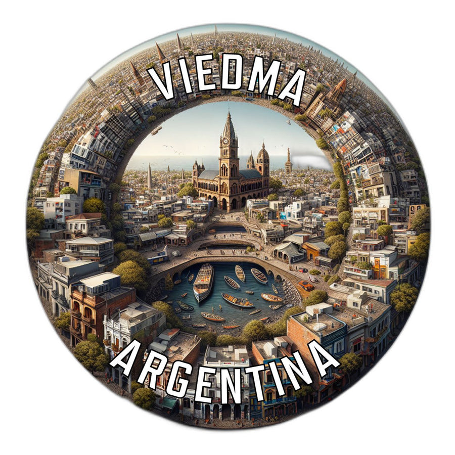 Viedma Argentina Souvenir Die Cut Flat Magnet Image 1