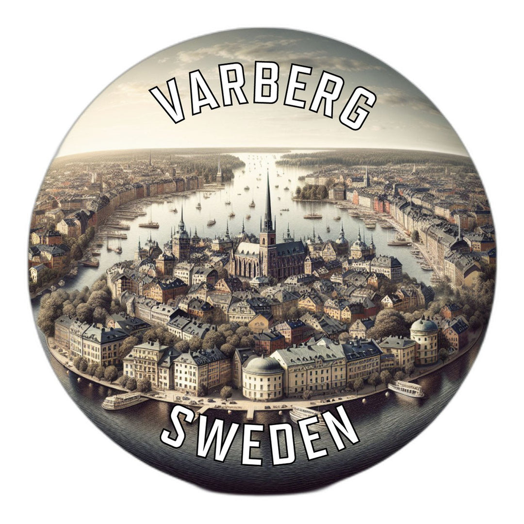 Varberg Sweden Souvenir Die Cut Flat Magnet Image 1