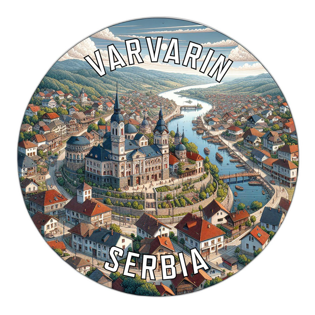 Varvarin Serbia Souvenir Die Cut Flat Magnet Image 1