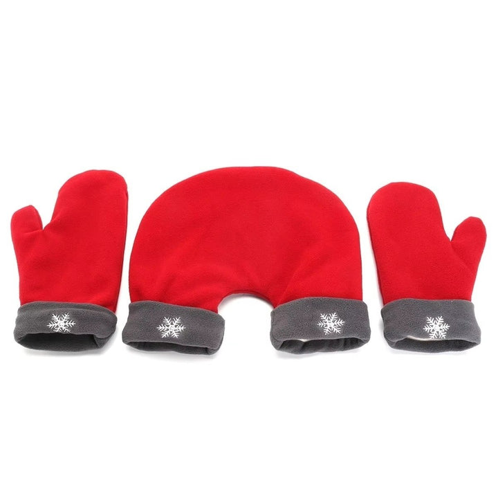 3pcs Polar Fleece Couple Gloves Winter Warm Mittens Gift Image 4