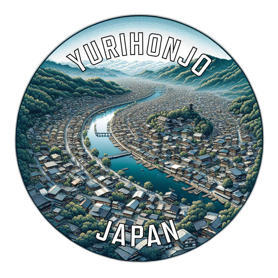 Yurihonjo Japan Souvenir Die Cut Flat Magnet Image 1