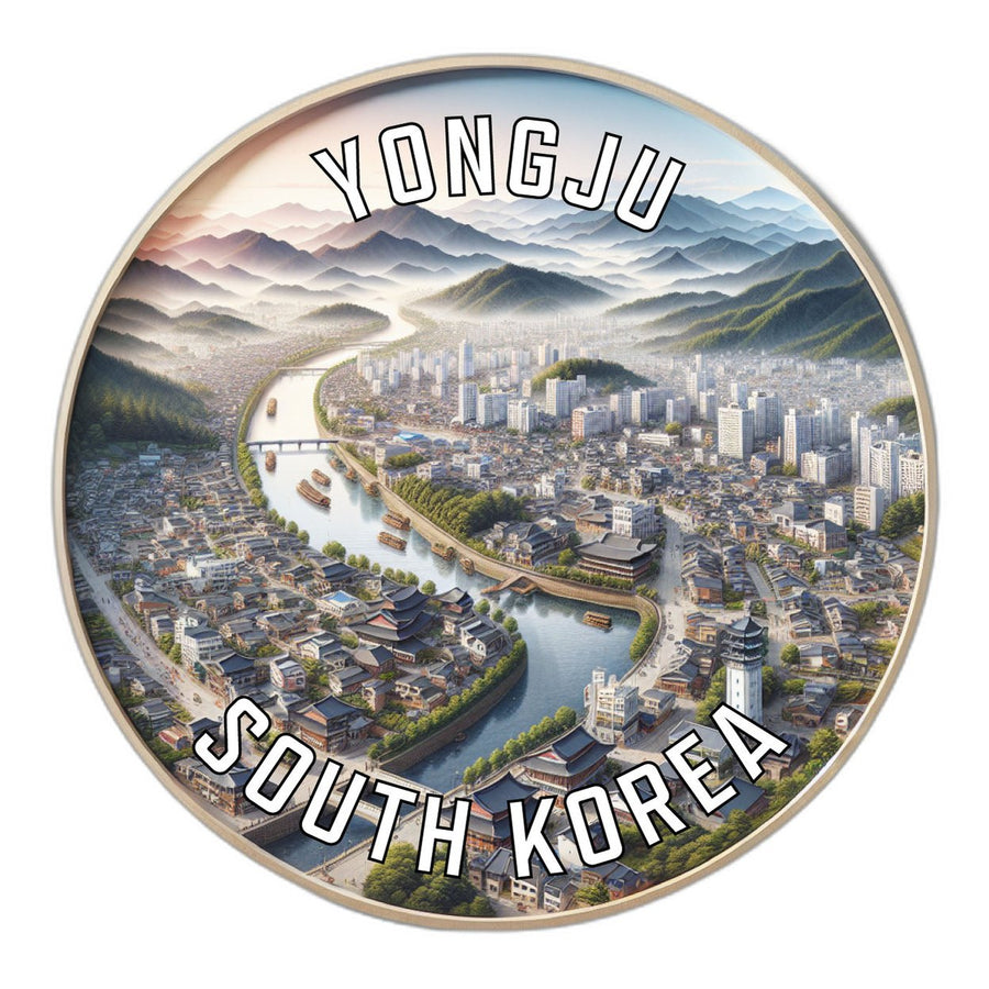 Yongju Korea South Souvenir Die Cut Flat Magnet Image 1