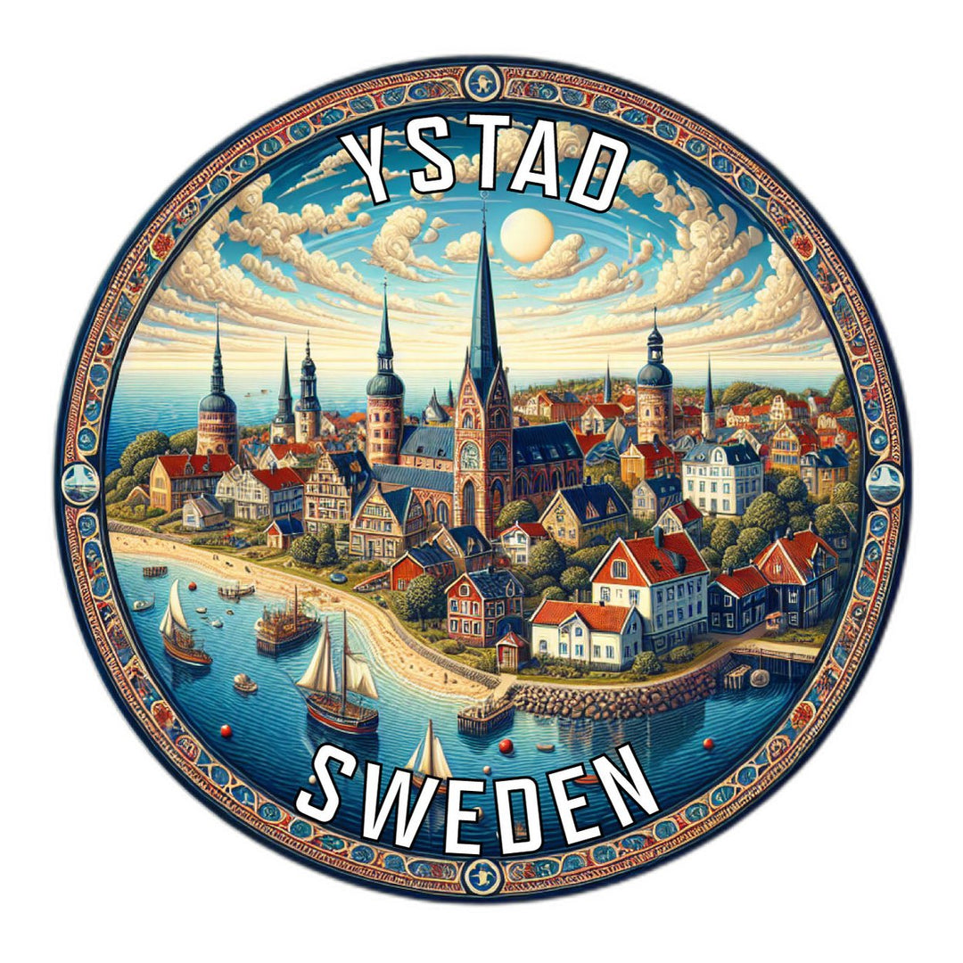 Ystad Sweden Souvenir Die Cut Flat Magnet Image 1