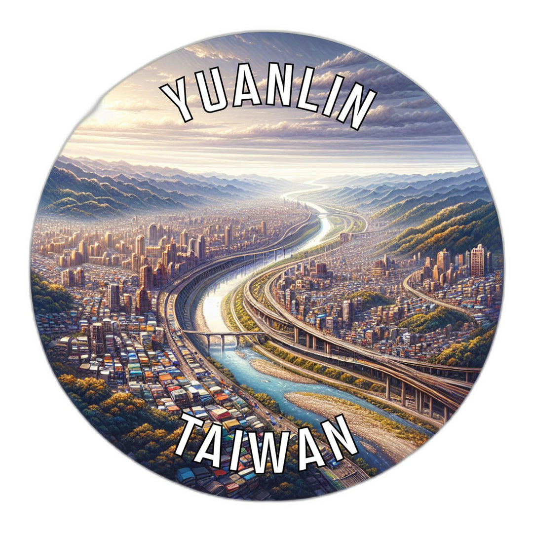 Yuanlin Taiwan Souvenir Die Cut Flat Magnet Image 1