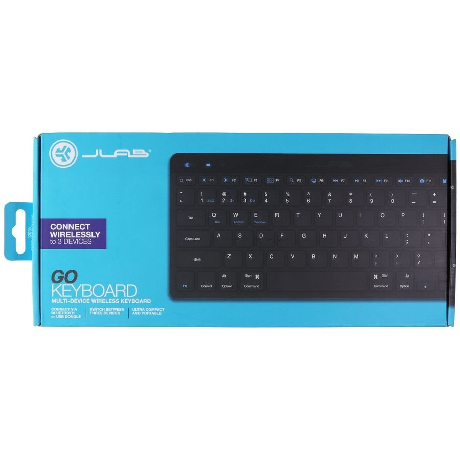 JLAB Multi-Device Wireless Bluetooth GO Keyboard - Black (KGOKEYBRBLK4) Image 1