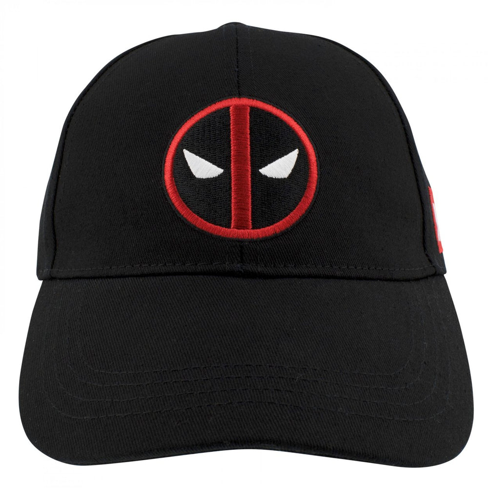 Deadpool Logo Black Snapback Hat Image 2