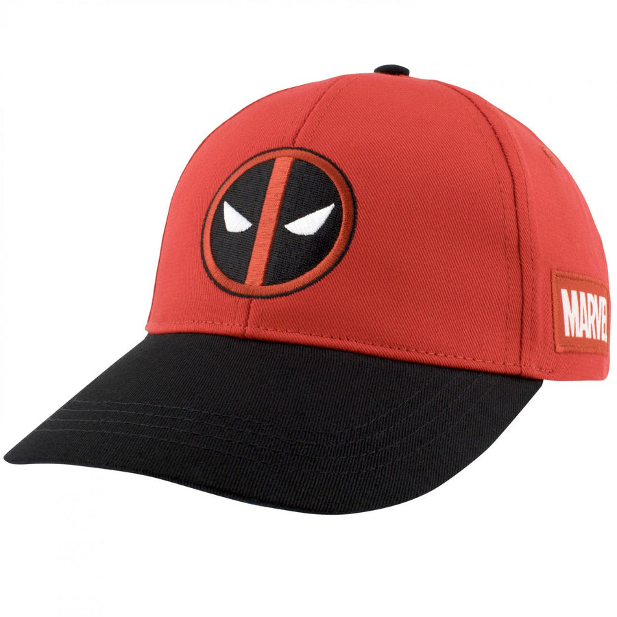 Deadpool Logo Red Snapback Hat Image 1