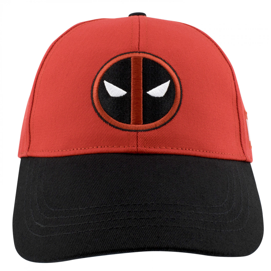 Deadpool Logo Red Snapback Hat Image 2