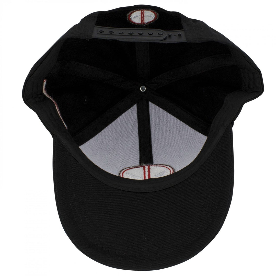 Deadpool Logo Black Snapback Hat Image 6