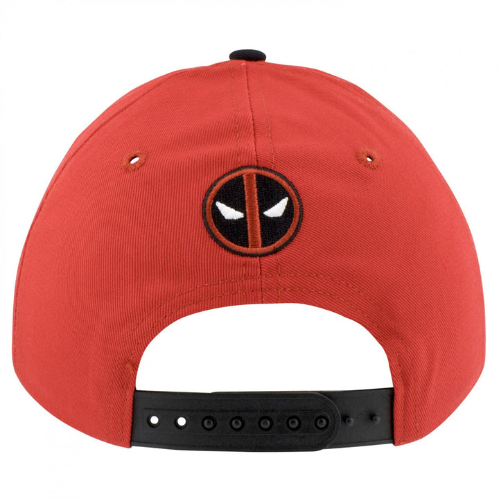 Deadpool Logo Red Snapback Hat Image 4