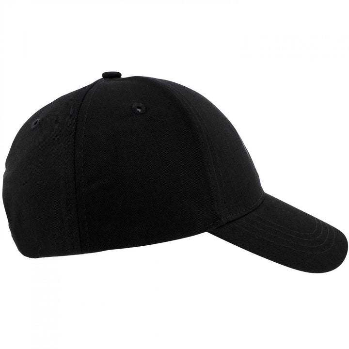 X-Men Logo Black on Black Snapback Hat Image 3