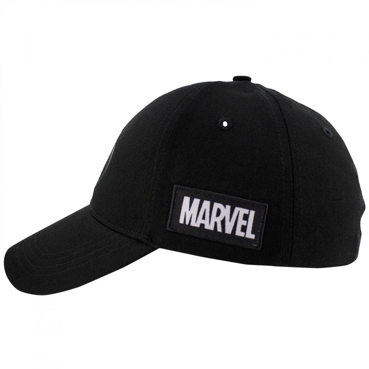 X-Men Logo Black on Black Snapback Hat Image 4