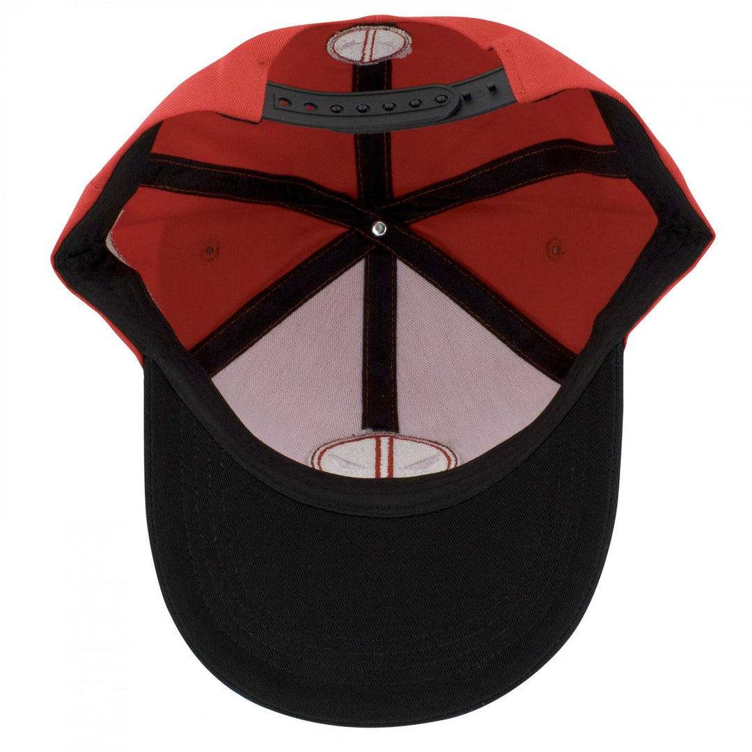 Deadpool Logo Red Snapback Hat Image 6