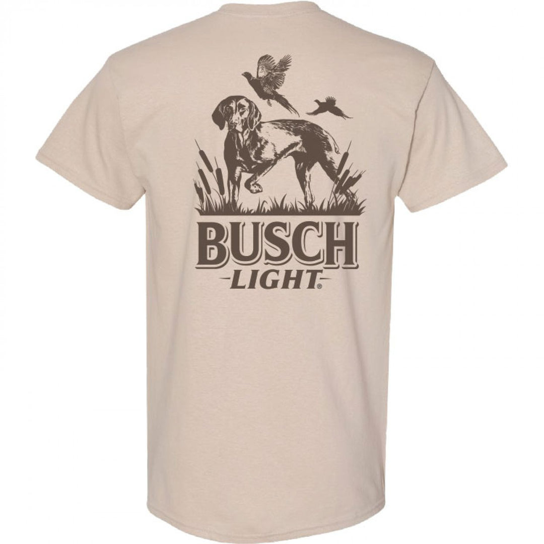 Busch Light Hunting Dog Front and Back Print T-Shirt Image 3