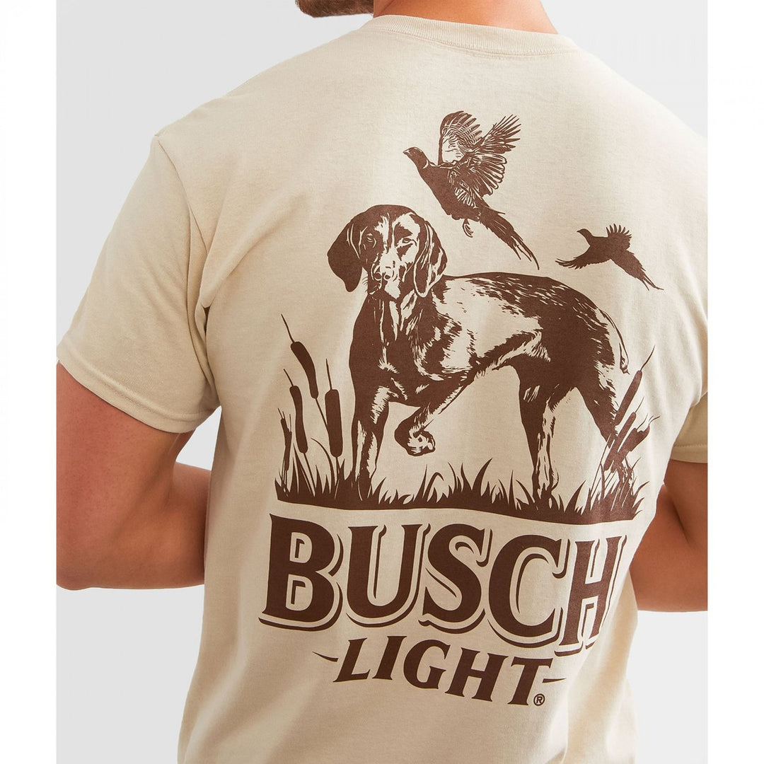 Busch Light Hunting Dog Front and Back Print T-Shirt Image 4