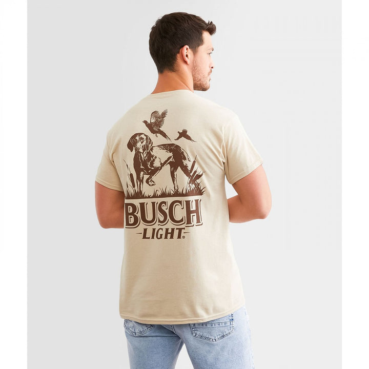 Busch Light Hunting Dog Front and Back Print T-Shirt Image 4