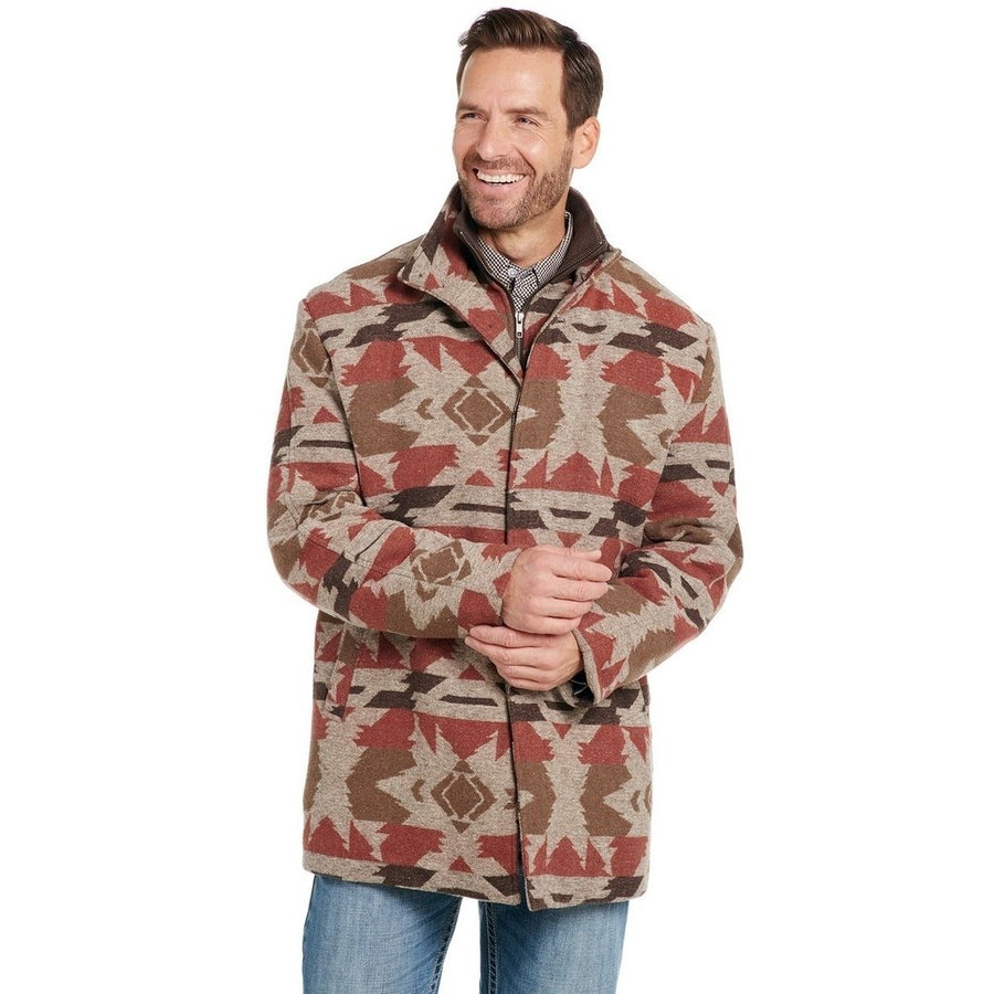 Cripple Creek Western Coat Mens Navajo Design Zip Collar CR43949 Image 1