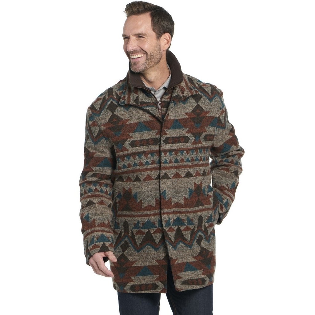 Cripple Creek Western Coat Mens Navajo Design Zip Collar CR43949 Image 3