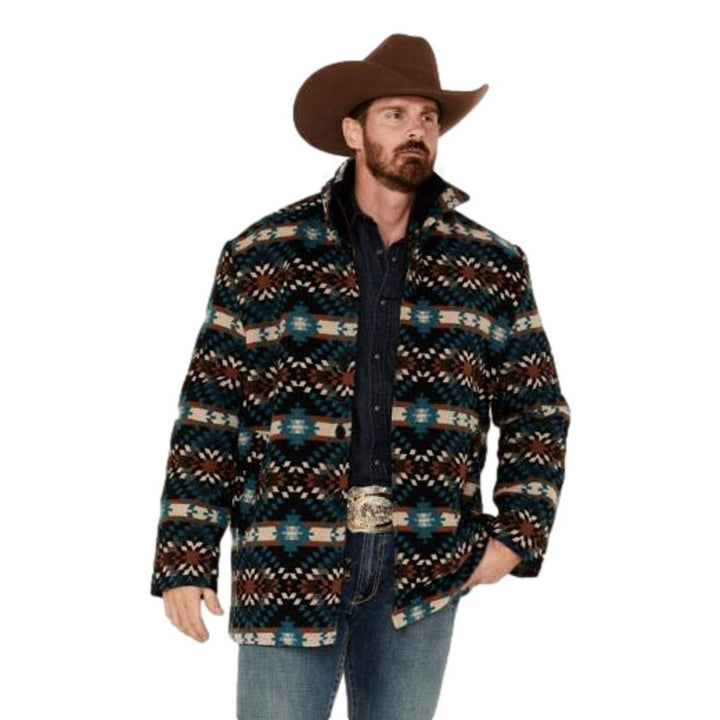 Cripple Creek Western Coat Mens Navajo Design Zip Collar CR43949 Image 4