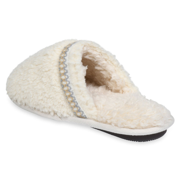 Gaahuu Womens Faux Shearling Lined Memory Foam Scuff Slippers Berber Trim Image 6