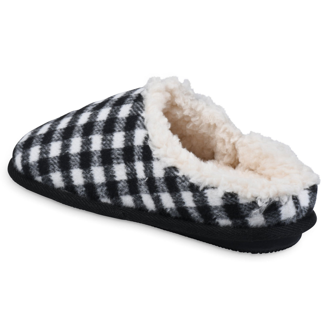 Gaahuu Womens Faux Shearling Lined Memory Foam Clog Slippers Buffalo Check Size 5-10 Image 4