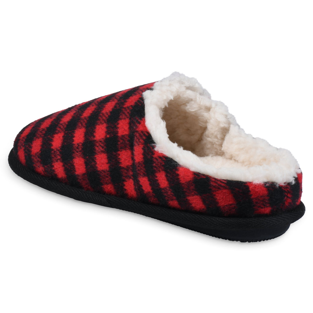 Gaahuu Womens Faux Shearling Lined Memory Foam Clog Slippers Buffalo Check Size 5-10 Image 6