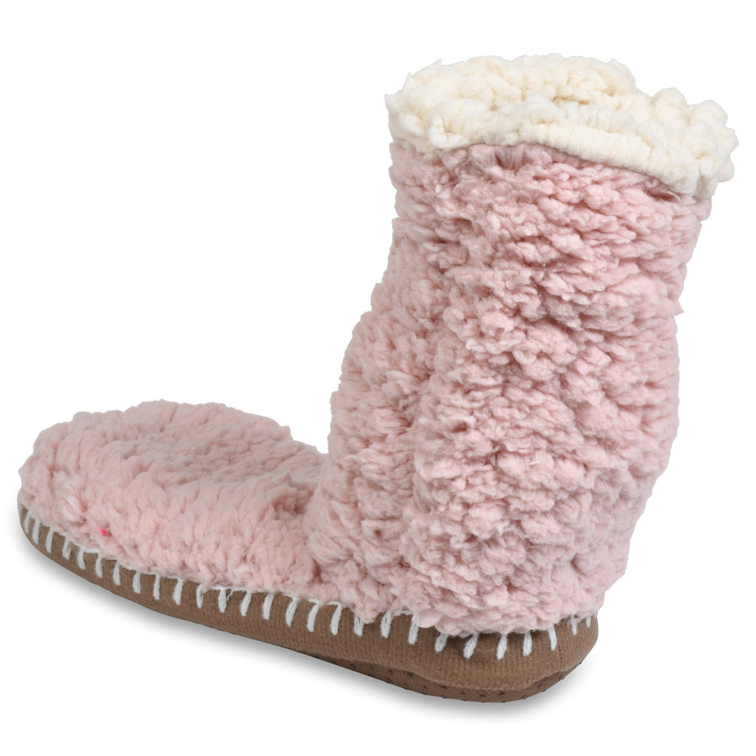 Gaahuu Womens Double Layer Faux Shearling Moccasin Slipper Sock Size 6-10 Image 4