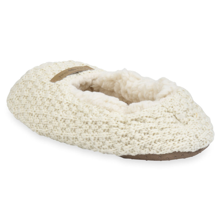 Gaahuu Womens Textured Knit Ballerina Slippers Faux Shearling Size 6-9.5 Image 6