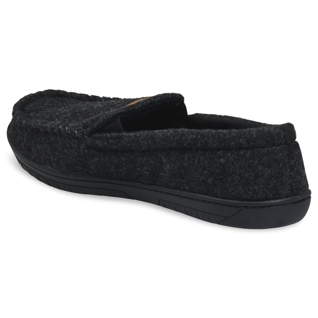 GaaHuu Mens Faux Wool Mocassin Slippers Velour Lined Memory Foam Indoor Outdoor Image 6