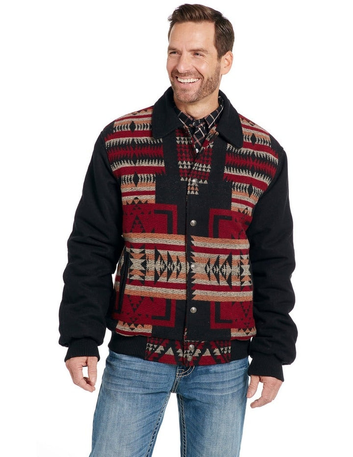 Cripple Creek Western Jacket Mens Navajo Blanket Snap Front CR40249 Image 1