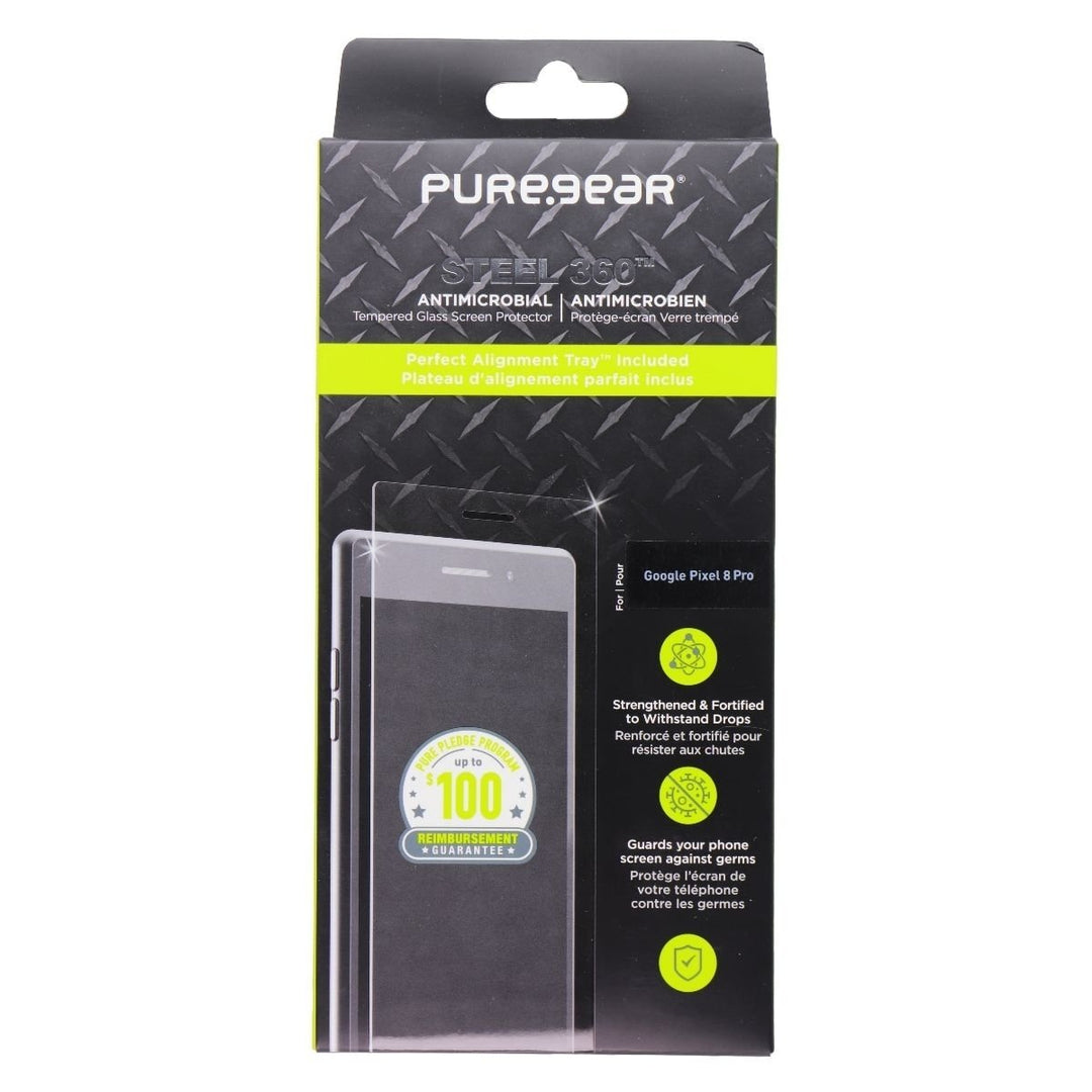 PureGear Steel 360 Screen Protector for Google Pixel 8 Pro - Clear Image 1