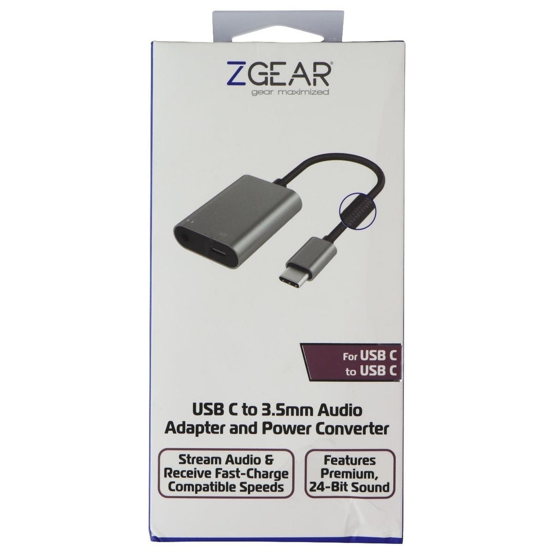 ZGEAR USB-C to USB-C and 3.5mm Audio Adapter - Silver Image 1