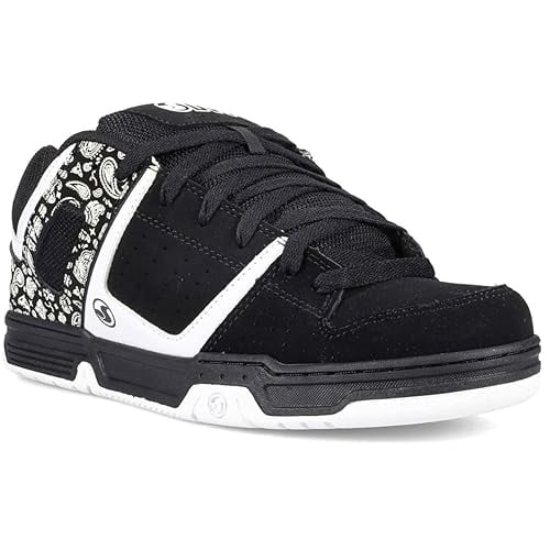 DVS Mens Remix Black/White/Print Low Top Sneaker Shoes 11 BLK WHT PRT NBK Image 1