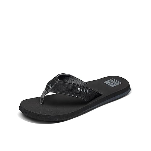 Reef Mens The Layback Sandal Black 6 BLACK Image 1