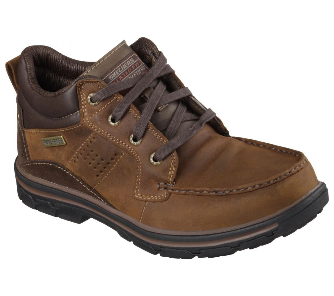 Skechers Mens Segment - Melego Waterproof Leather Chukka Boot Brown - 64522-CDB 7-EW BROWN Image 3