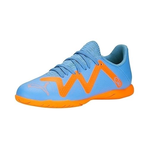 PUMA Future Play Indoor Training (Little Kid/Big Kid) Blue Glimmer/Puma White/Ultra Orange 4.5 Big Kid BLUE GLIMMER-PUMA Image 1