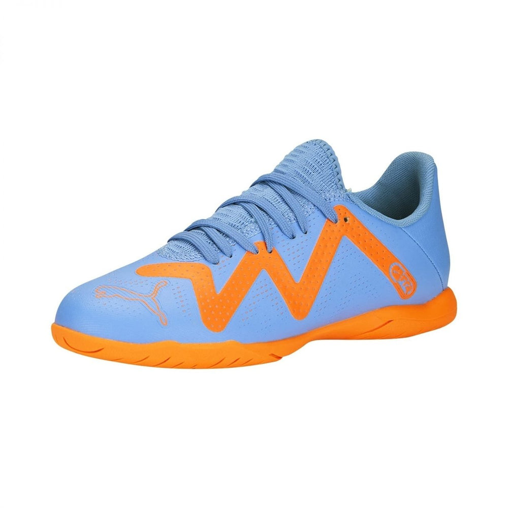 PUMA Future Play Indoor Training (Little Kid/Big Kid) Blue Glimmer/Puma White/Ultra Orange 4.5 Big Kid BLUE GLIMMER-PUMA Image 2