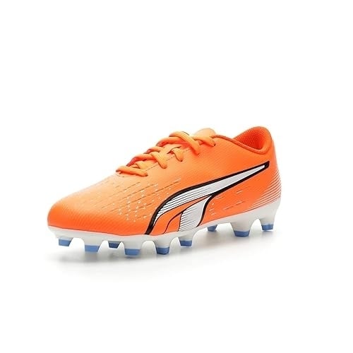 PUMA Play Firm Artificial Ground Sneaker Ultra Orange-White-Blue Glimmer 4.5 US Unisex Big Kid ULTRA ORANGE-PUMA Image 1