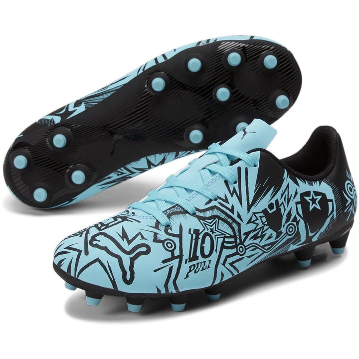 PUMA Kids Boys Cp10 X Tacto Ii Firm GroundAg Soccer Cleats Cleated Firm Ground Turf - Blue HERO BLUE-PUMA BLACK Image 2