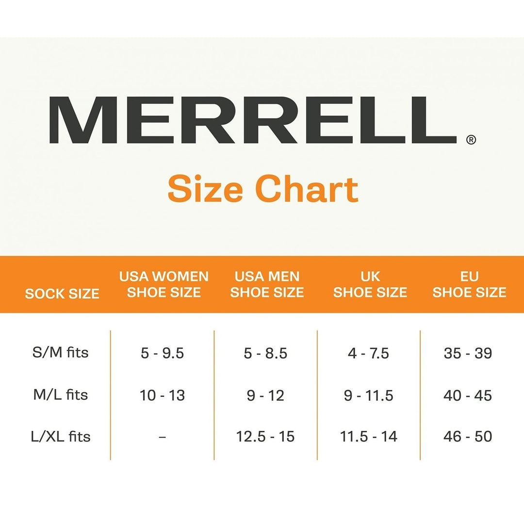 Merrell Unisex-Adults Moab Hiking Mid Cushion Socks-1 Pair Pack-Coolmax Moisture Wicking and Arch Support Crew-White S/M Image 1