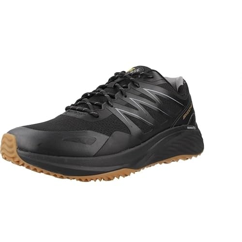 Skechers Mens Sneakers Black 11.5 BLACK/GOLD Image 1