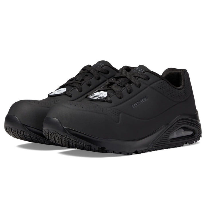 Skechers Womens Uno Sr Comp Toe 108101 Industrial Shoe Black 10 BLACK Image 1