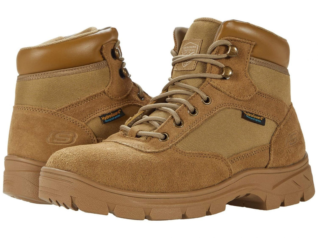 Skechers Mens Wascana Millit Boot Industrial Shoe Camel Brown 10 CAMEL Image 1